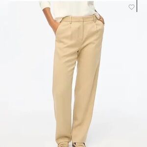 J. Crew Wide Leg Pleated Twill Trouser Pants